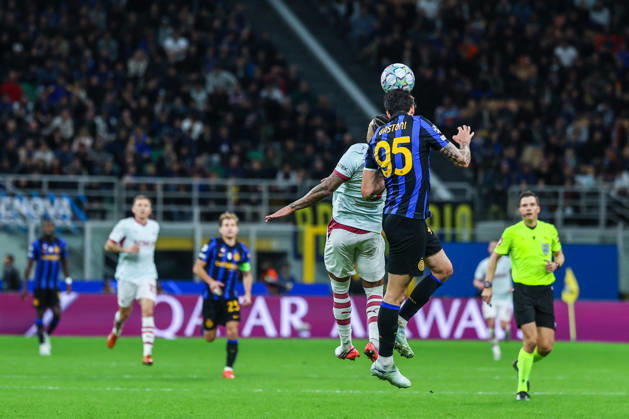 SOCCER - UEFA Champions League - Inter - FC Internazionale vs. Shakhtar Donetsk Photo by IPA ABACAPRESS.COM90005739 - Alessandro Bastoni of FC Internazionale in action during the 2026 27 UEFA Champions League group stage—Matchday 3—in the soccer match between FC Internazionale and FC Shakhtar Donetsk. Milan Italy  Copyright: xIPAxSport ABACAx