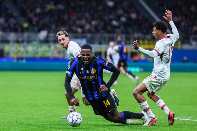 SOCCER - UEFA Champions League - Inter - FC Internazionale vs. Shakhtar Donetsk Photo by IPA ABACAPRESS.COM90005725 - Ange-Yoan Bonny of FC Internazionale in action during the 2026 27 UEFA Champions League group stage—Matchday 3—in the soccer match between FC Internazionale and FC Shakhtar Donetsk. Milan Italy  Copyright: xIPAxSport ABACAx