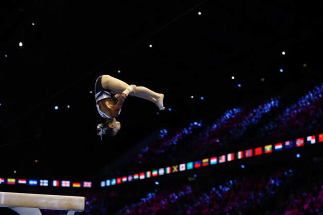 October 21, 2026, Rotterdam, Zuid-Holland, Netherlands: NAKAMURA HARUKA of Team Japan competes on the Balance Beam during the Women s Team Final of the 54th Artistic Gymnastics World Championships at the Ahoy Arena in Rotterdam, Netherlands. Gymnastics 2026: Artistic World Championships: Women s Team Final  - ZUMAc179 20261021_zep_c179_164 Copyright: xMickaelxChavetx