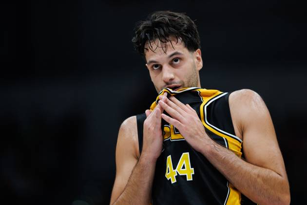 Benedict Turudic (KK Croatia Split), Trauer, enttaeuscht, Emotionen Vet Concept Gladiators Trier vs KK Split, Basketball, FIBA Europe Cup, 3. Spieltag, Saison 2026 2027, 21.10.2026 Vet Concept Gladiators Trier vs KK Split, Basketball, FIBA Europe Cup, 3. Spieltag, Saison 2026 2027, 21.10.2026 Copyright: xEibnerxPressefotox EP_ANS