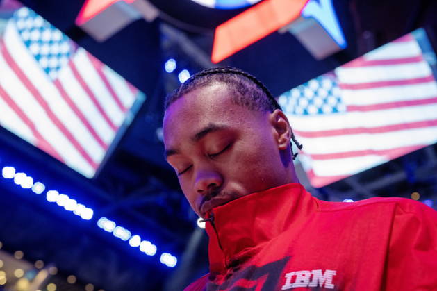 October 21, 2026, Toronto, On, Canada: Toronto Raptors Scottie Barnes (4) stands for the national anthems prior to first half NBA, Basketball Herren, USA basketball action against the Chicago Bulls in Toronto on Wednesday, Oct. 21, 2026. Canada News - October 21, 2026  - ZUMAc35_ 20261021_zaf_c35_248 Copyright: xFrankxGunnx