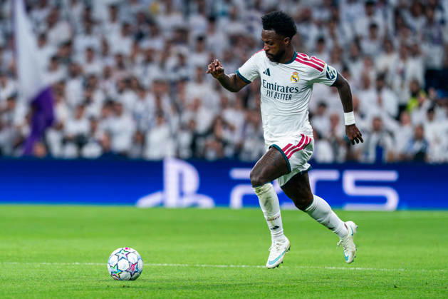 SOCCER - UEFA Champions League - Real Madrid CF - RB Leipzig Photo by IPA ABACAPRESS.COM90010745 - MADRID, SPAIN - OCTOBER 21: Vinicius Junior of Real Madrid CF during the 2026 27 UEFA Champions League Group Stage Matchday 3 game between Real Madrid CF and RB Leipzig at Santiago Bernabéu Stadium on October 21, 2026, in Madrid, Spain. (Tomas Garrido TGB Photo during the Real Madrid CF vs. RB Leipzig UEFA Champions League soccer match in Madrid, Spain, on October 21, 2026 Madrid Spain  Copyright: xIPAxSport ABACAx