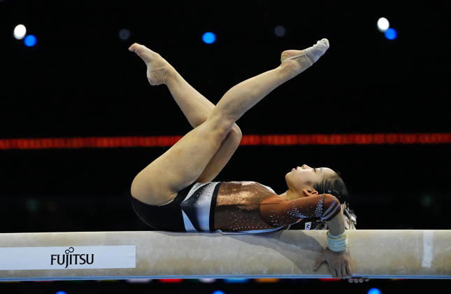 Haruka Nakamura (Japan) at Balance Beam, during Artistic Gymnastic, Day 5 World Championship, WM, Weltmeisterschaft at Ahoy, Rotterdam, Netherlands on October 21, 2026. DeFodi Images. -
