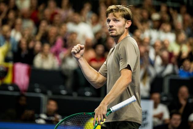 David Goffin of Belgium pictured in action during the European Open ATP, Tennis Herren tennis tournament in Brussels, on Thursday 22 October. This year s edition of the tournament is taking place from 17 to 25 October JASPERxJACOBS  x190655838x