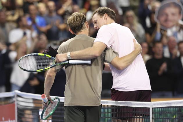 Goffin v Michelsen BNP Paribas Fortis European Open Tennis - 22 10 2026 BRUSSELS, BELGIUM - OCTOBER 22 : David Goffin (BEL) playing against Alex Michelsen (USA) during the BNP Paribas Fortis European Open Round of 16 pictured on October 22, 2026 in Brussels, Belgium, 22 10 2026 Brussels Belgium Copyright: xXpix