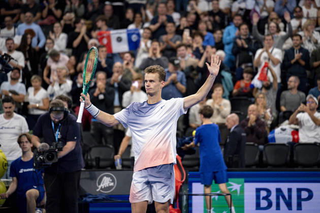 TENNIS : ATP, Tennis Herren 250 - Grand Prix Tennis AURA - Decines (France) 22 10 2026 Valentin Vacherot lost in three sets to Luca Van Assche during the tournament of the Auvergne Rhône-Alpes Grand Prix at the LDLC Arena in Décines on October 22, 2026. Photo Sandrine Thesillat PsNewZ  Copyright: xSandrinexTHESILLATx