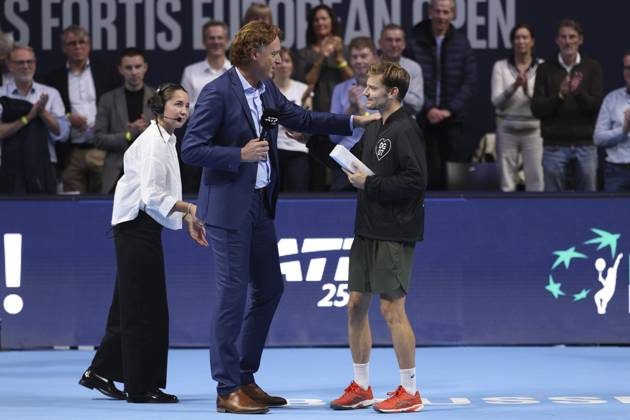 Goffin v Michelsen BNP Paribas Fortis European Open Tennis - 22 10 2026 BRUSSELS, BELGIUM - OCTOBER 22 : Last match and end of career for David Goffin (BEL) during the BNP Paribas Fortis European Open Round of 16 pictured on October 22, 2026 in Brussels, Belgium, 22 10 2026 Brussels Belgium  Copyright: xXpix