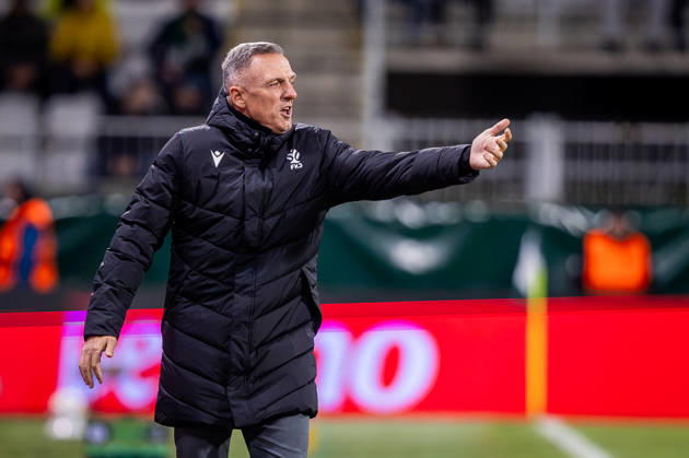 JABLONEC - BRIGHTON Head coach of Jablonec Lubos Kozel during the matchday 2 of League phase round of UEFA Conference league football match between FK Jablonec and Brighton and Hove Albion at Stadion Strelnice. Jablonec nad Nisou, Czechia, October 22, 2026. Photo by Branislav Racko Copyright: xx 080A3535