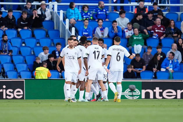 October 22, 2026, Getafe, Madrid, Spain: Yanis Cimignani of FC Lugano celebrates after scoring his team s second goal with teammates during the UEFA Conference League 2026 27 League Phase MD2 football match between Getafe CF and FC Lugano at Coliseum de Getafe stadium on October 22, 2026, in Getafe, Spain. Getafe Spain - ZUMAa181 20261022_zaa_a181_019 Copyright: xDennisxAgyemanx