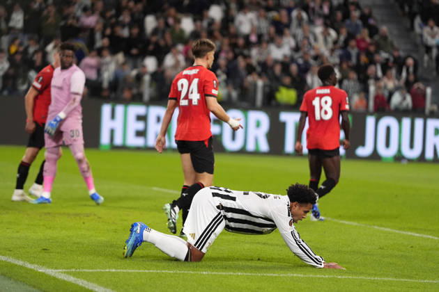 Juventus Daniele Rugani disappointed during the UEFA Europa League soccer match, between Juventus and Rennes at the Allianz Stadium in Turin, north west Italy - Matchday 3- Thursday, October 22, 2026. - Soccer  Copyright: xFabioxFerrari LaPressex