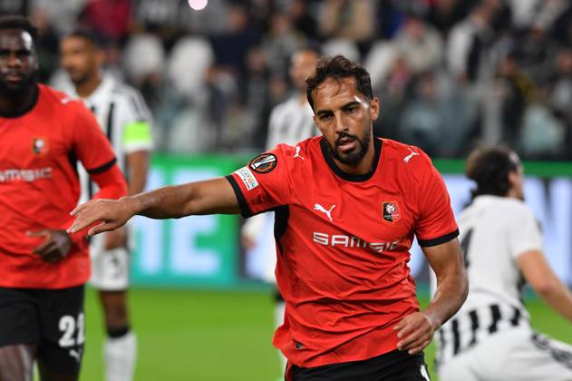 Foto IPP Massimo Rana Torino 22-09-2026 Calcio Europa League 2026 2027 Juventus-Rennes nella foto Musa Al-Taamari esulta dopo il suo gol dell 1 a 1 del Rennes Italy Photo Press - World Copyright italy ITALY  Copyright: xR4924_italyphotopressx