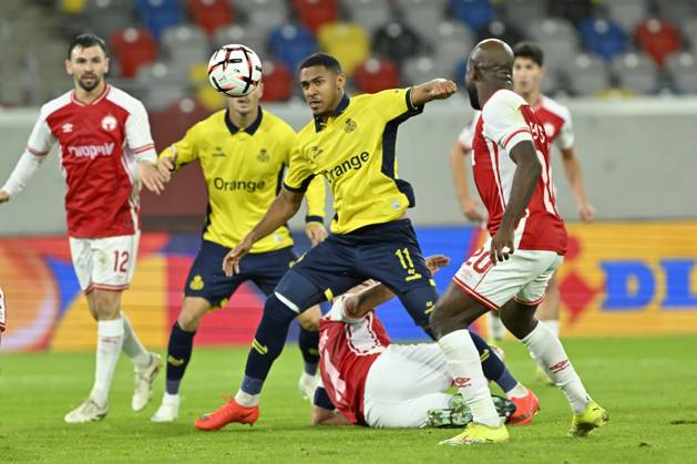 Royale Union Saint-Gilloise v Hapoel Beer-Sheva FC - UEFA Europa League DUSSELDORF, GERMANY - OCTOBER 22 : Smith Guilherme forward of Royale Union Saint-Gilloise during the UEFA Europa League 2026 27 League Phase matchday 3 match between Royale Union Saint-Gilloise and Hapoel Beer-Sheva FC on October 22, 2026 in Dusseldorf, Germany, 22 10 2026 Dusseldorf Germany  Copyright: xDhax