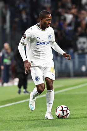 SOCCER - UEFA EL, Sturm vs Marseille GRAZ,AUSTRIA,22.OCT.26 - SOCCER - UEFA Europa League, SK Sturm Graz vs Olympique de Marseille. Image shows Keyliane Abdallah (Marseille).  GEPAxpictures xChrisxBauer