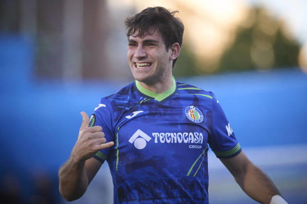 RAYO VALLECANO v FC LUGANO. UEFA EUROPA CONFERENCE LEAGUE 2026 2027. MATCHDAY 2. Getafe CF s Ivan Azon celebrates goal during UEFA Europa Conference League 2026 2027, Matchday 2. October 22, 2026. (ALTERPHOTOS Jorge Ropero) GetafeSpain  Copyright: xAcerox