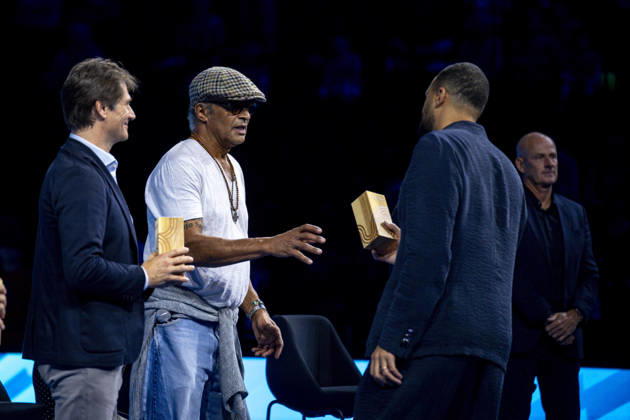TENNIS : ATP, Tennis Herren 250 - Grand Prix Tennis AURA - Decines (France) 22 10 2026 Thirty-five years after their historic Davis Cup victory in Lyon in 1991, the French National Tennis Team players and their captain reunite today, October 22, 2026, at the Auvergne-Rhône-Alpes Tennis Grand Prix in Lyon. Photo Sandrine Thesillat PsNewZ  Copyright: xSandrinexTHESILLATx