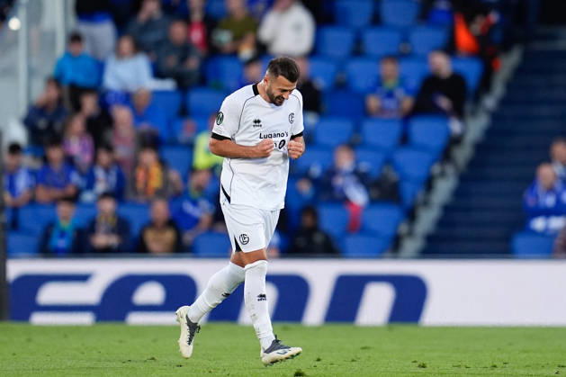 October 22, 2026, Getafe, Madrid, Spain: Albian Ajeti of FC Lugano celebrates after scoring his team s third goal during the UEFA Conference League 2026 27 League Phase MD2 football match between Getafe CF and FC Lugano at Coliseum de Getafe stadium on October 22, 2026, in Getafe, Spain. Getafe Spain - ZUMAa181 20261022_zaa_a181_035 Copyright: xDennisxAgyemanx