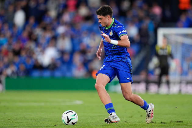October 22, 2026, Getafe, Madrid, Spain: Alberto Risco of Getafe CF runs with the ball during the UEFA Conference League 2026 27 League Phase MD2 football match between Getafe CF and FC Lugano at Coliseum de Getafe stadium on October 22, 2026, in Getafe, Spain. Getafe Spain - ZUMAa181 20261022_zaa_a181_034 Copyright: xDennisxAgyemanx