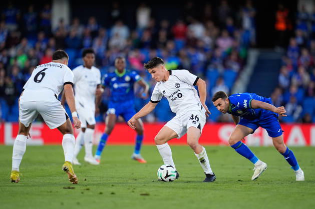 October 22, 2026, Getafe, Madrid, Spain: Mattia Zanotti of FC Lugano controls the ball during the UEFA Conference League 2026 27 League Phase MD2 football match between Getafe CF and FC Lugano at Coliseum de Getafe stadium on October 22, 2026, in Getafe, Spain. Getafe Spain - ZUMAa181 20261022_zaa_a181_038 Copyright: xDennisxAgyemanx