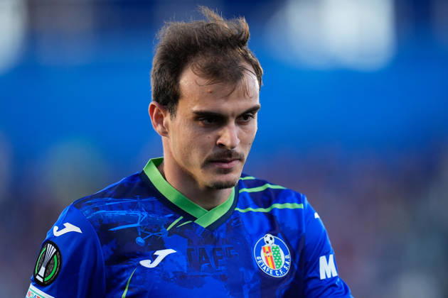 October 22, 2026, Getafe, Madrid, Spain: Francho Serrano of Getafe CF looks on during the UEFA Conference League 2026 27 League Phase MD2 football match between Getafe CF and FC Lugano at Coliseum de Getafe stadium on October 22, 2026, in Getafe, Spain. Getafe Spain - ZUMAa181 20261022_zaa_a181_040 Copyright: xDennisxAgyemanx