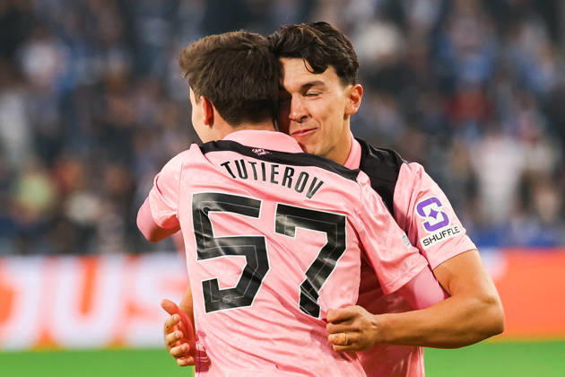 UEFA Europa League: Lech Poznan Vs AFC Sunderland Timur Tuterov, Luke O Nien celebrate a goal during the UEFA Europa League match between Lech Poznan and AFC Sunderland at Enea Stadium Poznan. Copyright: xMikolajxBarbanellx