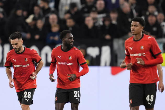 Rennes Boulaye Dia celebrates after scoring goal from a penalty kick for his team 1-2 during the UEFA Europa League soccer match, between Juventus and Rennes at the Allianz Stadium in Turin, north west Italy - Matchday 3- Thursday, October 22, 2026. - Soccer  Copyright: xFabioxFerrari LaPressex