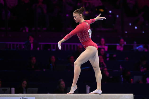 IPA90039600 - Morgane OSYSSEK-REIMER (FRA) on the balance beam during the 54th Artistic Gymnastics World Championships in Rotterdam, Netherlands, on October 21, 2026 Copyright: xFilippoxTomasi IPAxSportx xx IPA90039600 IPA90039600