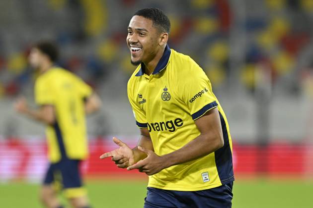 Royale Union Saint-Gilloise v Hapoel Beer-Sheva FC - UEFA Europa League DUSSELDORF, GERMANY - OCTOBER 22 : Smith Guilherme forward of Royale Union Saint-Gilloise celebrates scoring a goal during the UEFA Europa League 2026 27 League Phase matchday 3 match between Royale Union Saint-Gilloise and Hapoel Beer-Sheva FC on October 22, 2026 in Dusseldorf, Germany, 22 10 2026 Dusseldorf Germany  Copyright: xDhax