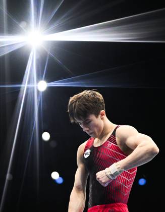 Netherlands Artistic Gymnastics World Championships 9270796 22.10.2026 Arsenii Dukhno of Team World Gymnastics Neutral Athletes 2 reacts after competing on the pommel horse during the men s team final at the 2026 World Artistic Gymnastics Championships in Rotterdam, the Netherlands. Alexey Filippov Sputnik Rotterdam Netherlands  Copyright: xAlexeyxFilippovx