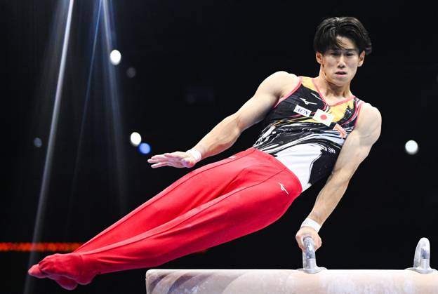 Netherlands Artistic Gymnastics World Championships 9270812 22.10.2026 Japan s Hashimoto Daiki competes on the pommel horse during the men s team final at the 2026 World Artistic Gymnastics Championships in Rotterdam, the Netherlands. Alexey Filippov Sputnik Rotterdam Netherlands  Copyright: xAlexeyxFilippovx