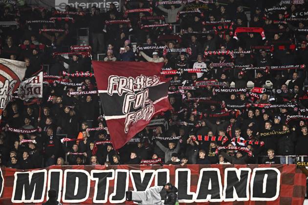 FC Midtjylland v Sint-Truidense VV - UEFA Conference League HERNING, DENMARK - OCTOBER 22 : supporters FC Midtjylland during the UEFA Conference League 2026 27 League Phase matchday 2 match between FC Midtjylland and Sint-Truidense VV on October 22, 2026 in Herning, Denmark, 22 10 2026 Herning Denmark Copyright: xTomasxSiskx