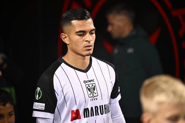 FC Midtjylland v Sint-Truidense VV - UEFA Conference League HERNING, DENMARK - OCTOBER 22 : Sebaoui Ilias forward of Sint-Truidense VV during the UEFA Conference League 2026 27 League Phase matchday 2 match between FC Midtjylland and Sint-Truidense VV on October 22, 2026 in Herning, Denmark, 22 10 2026 Herning Denmark Copyright: xTomasxSiskx