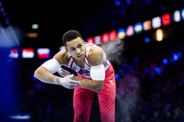 ROTTERDAM - Joe Fraser (GBR) during the All-Around final at the World Gymnastics Championships in Rotterdam Ahoy. IRIS VAN DEN BROEK ANP xVIxANPxSportx xxANPxIVx 573292519 originalFilename: 573292519.jpg