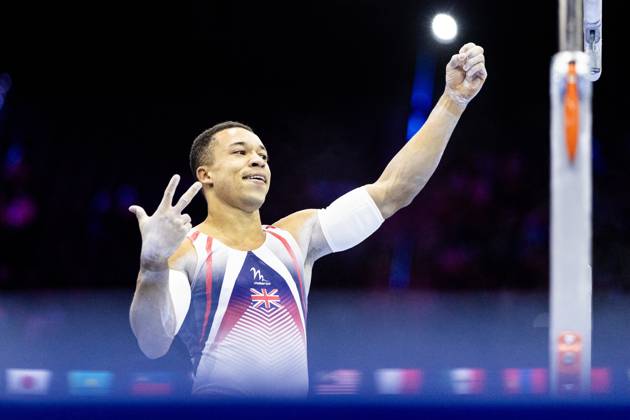 ROTTERDAM - Joe Fraser (GBR) during the All-Around final at the World Gymnastics Championships in Rotterdam Ahoy. IRIS VAN DEN BROEK ANP xVIxANPxSportx xxANPxIVx 573292543 originalFilename: 573292543.jpg