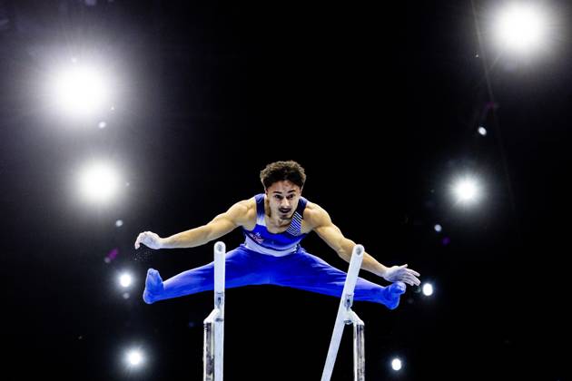 ROTTERDAM - Jake Jarman (GBR) during the All-Around final at the World Gymnastics Championships in Rotterdam Ahoy. IRIS VAN DEN BROEK ANP xVIxANPxSportx xxANPxIVx 573293276 originalFilename: 573293276.jpg