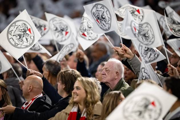 AMSTERDAM - Ajax supporters prior to the UEFA Conference League match between AFC Ajax and Atalanta BC at the Johan Cruijff ArenA on October 22, 2026 in Amsterdam, the Netherlands. OLAF KRAAK ANP UEFA Conference League 2026 27 xVIxANPxSportx xxANPxIVx 573293473 originalFilename: 573293473.jpg