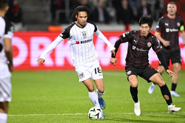 FC Midtjylland v Sint-Truidense VV - UEFA Conference League HERNING, DENMARK - OCTOBER 22 : Ishiwatari Nelson midfielder of Sint-Truidense VV during the UEFA Conference League 2026 27 League Phase matchday 2 match between FC Midtjylland and Sint-Truidense VV on October 22, 2026 in Herning, Denmark, 22 10 2026 Herning Denmark  Copyright: xTomasxSiskx