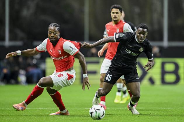 SC Braga v KAA Gent - UEFA Conference League BRAGA, PORTUGAL - OCTOBER 22 : Goore Hyllarion Bi forward of KAA Gent in action during the UEFA Conference League 2026 27 League Phase matchday 2 match between SC Braga and KAA Gent on October 22, 2026 in Braga, Portugal, 22 10 2026 Braga Portugal  Copyright: xNicoxVereeckenx