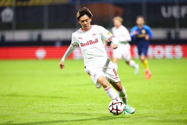 SOCCER - UEFA EL, Celje vs RBS CELJE,SLOVENIA,22.OCT.26 - SOCCER - UEFA Europa League, NK Celje vs Red Bull Salzburg. Image shows Sota Kitano (Salzburg).  GEPAxpictures xJamesxDoak