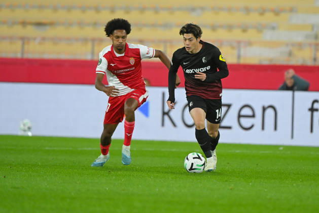 FOOTBALL : AS Monaco VS SC Freiburg - UEFA Conference League - 22 10 2026 Yuito Suzuki (SC Freiburg) - UEFA Conference League match between AS Monaco and SC Freiburg on October 22, 2026 at the Louis II Stadium in Monaco. MonacoMonaco  Copyright: xWilliamxCannarellax