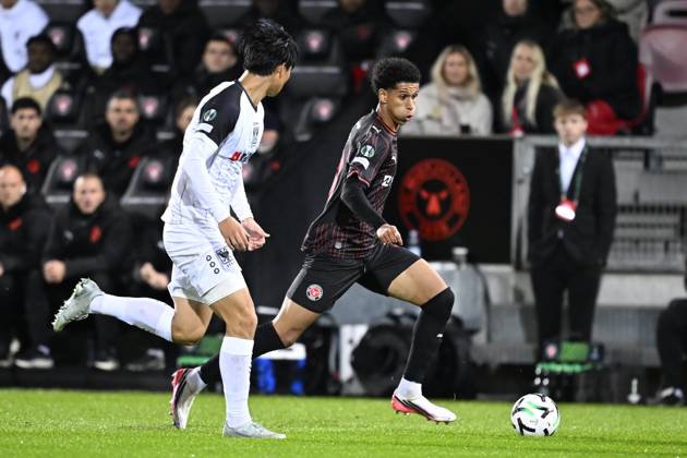 FC Midtjylland v Sint-Truidense VV - UEFA Conference League HERNING, DENMARK - OCTOBER 22 : Emefile Julius forward of Midtjylland during the UEFA Conference League 2026 27 League Phase matchday 2 match between FC Midtjylland and Sint-Truidense VV on October 22, 2026 in Herning, Denmark, 22 10 2026 Herning Denmark  Copyright: xTomasxSiskx