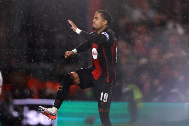 Bournemouth v AC Milan 22 October 2026, Bournemouth - UEFA Europa League - Bournemouth v AC Milan - Justin Kluivert of Bournemouth celebrates scoring the opening goal - Photo: Jacques Feeney Offside. Bournemouth UK Copyright: xJacquesxFeeneyx xOffsidexOffside