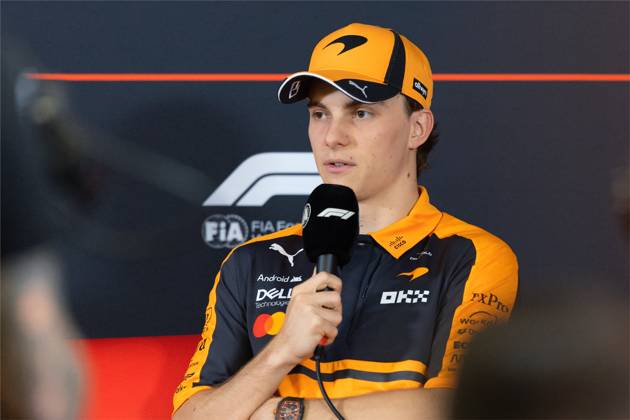 22nd October 2026; Circuit of the Americas, Austin, United States; Formula 1, United States Grand Prix, Arrival Day; Oscar Piastri (81) of Australia and McLaren Mastercard F1 Team during a press conference, PK, Pressekonferenz BobxKupbens