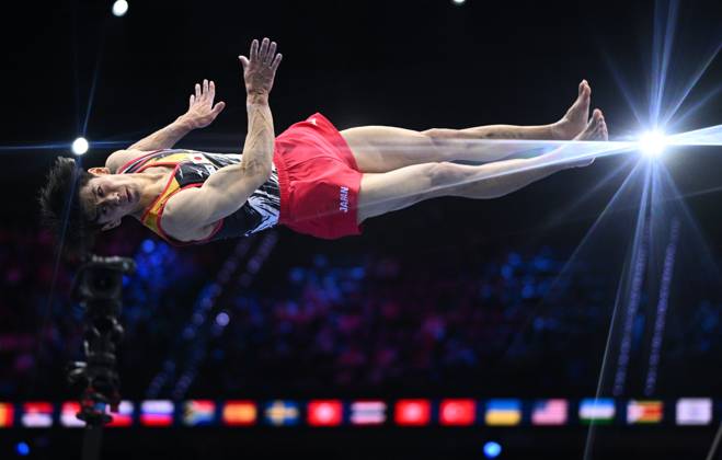 Netherlands Artistic Gymnastics World Championships 9270845 22.10.2026 Japan s Daiki Hashimoto competes in the floor exercise during the men s team final at the 2026 World Artistic Gymnastics Championships in Rotterdam, the Netherlands. Alexey Filippov Sputnik Rotterdam Netherlands  Copyright: xAlexeyxFilippovx