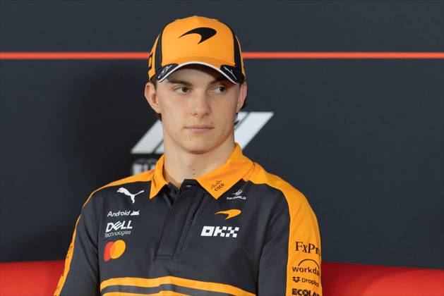 22nd October 2026; Circuit of the Americas, Austin, United States; Formula 1, United States Grand Prix, Arrival Day; Oscar Piastri (81) of Australia and McLaren Mastercard F1 Team at a press conference, PK, Pressekonferenz BobxKupbens