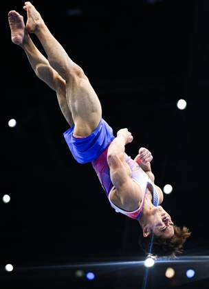 Netherlands Artistic Gymnastics World Championships 9270851 22.10.2026 Japan s Shinnosuke Oka competes on the vault during the men s team final at the 2026 World Artistic Gymnastics Championships in Rotterdam, the Netherlands. Alexey Filippov Sputnik Rotterdam Netherlands  Copyright: xAlexeyxFilippovx