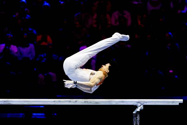 ROTTERDAM - Jermain Gruenberg (NED) during the All-Around final at the World Gymnastics Championships in Rotterdam Ahoy. IRIS VAN DEN BROEK ANP xVIxANPxSportx xxANPxIVx 573295206 originalFilename: 573295206