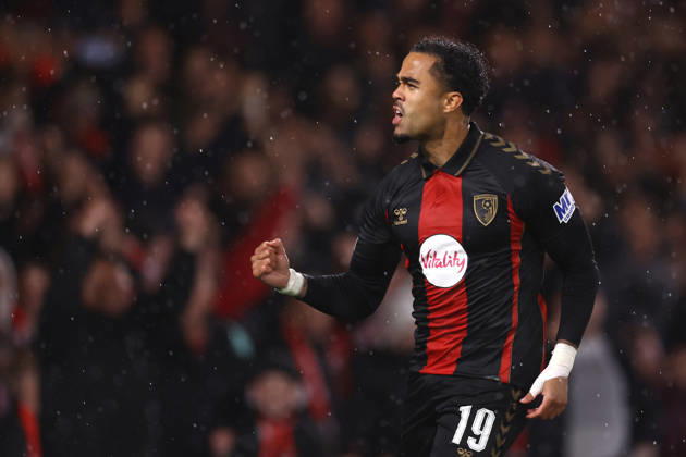 Bournemouth v AC Milan 22 October 2026, Bournemouth - UEFA Europa League - Bournemouth v AC Milan - Justin Kluivert of Bournemouth celebrates scoring the opening goal - Photo: Jacques Feeney Offside. Bournemouth UK Copyright: xJacquesxFeeneyx xOffsidexOffside