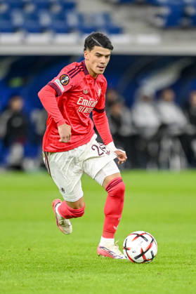 Kail Boudache (Olympique Lyon) controls the Ball during the UEFA Europa League 2026 27 League Phase match between TSG 1899 Hoffenheim and Olympique Lyonnais at Rhein-Neckar-Arena on October 22, 2026 in Sinsheim, Germany. (Photo by Harry Langer DeFodi Images) -