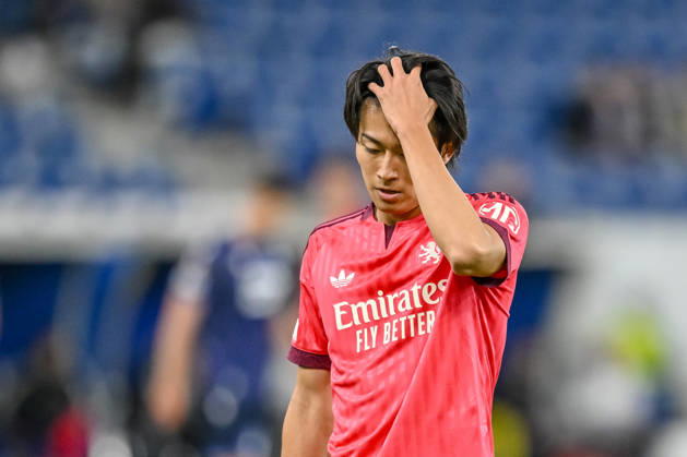 Keito Nakamura (Olympique Lyon) gestures looks dejected during the UEFA Europa League 2026 27 League Phase match between TSG 1899 Hoffenheim and Olympique Lyonnais at Rhein-Neckar-Arena on October 22, 2026 in Sinsheim, Germany. (Photo by Harry Langer DeFodi Images) -