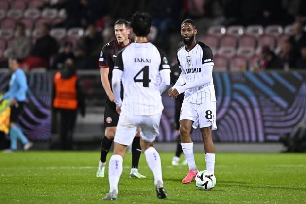 FC Midtjylland v Sint-Truidense VV - UEFA Conference League HERNING, DENMARK - OCTOBER 22 : Sissako Abdoulaye midfielder of Sint-Truidense VV during the UEFA Conference League 2026 27 League Phase matchday 2 match between FC Midtjylland and Sint-Truidense VV on October 22, 2026 in Herning, Denmark, 22 10 2026 Herning Denmark  Copyright: xTomasxSiskx